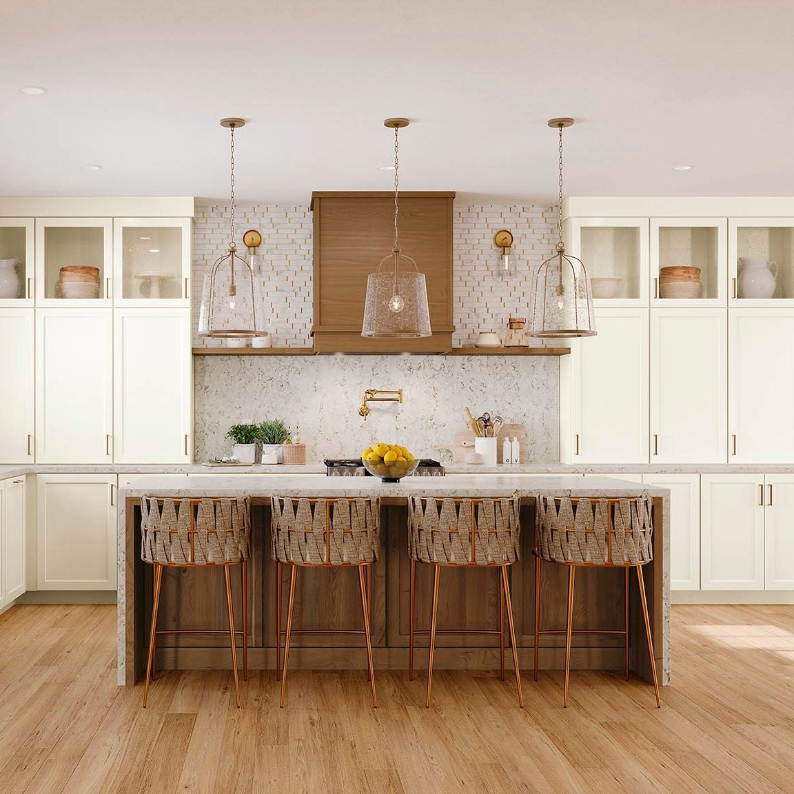 Create an Organic Chic Kitchen with Cherry Cabinetry