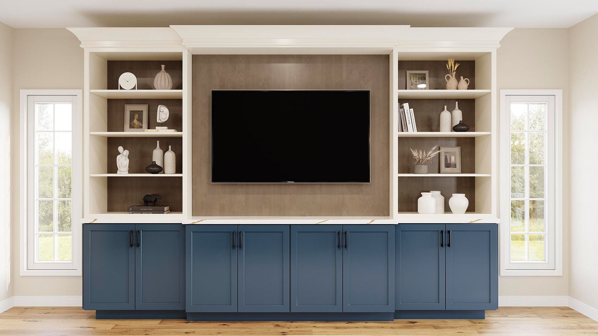 Breckenridge in Maple Latte, Painted Navy and Painted Vanilla