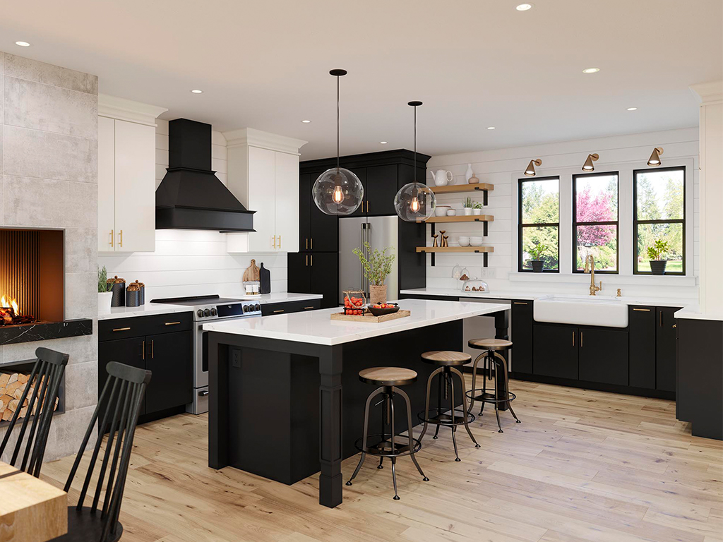 two toned cabinets