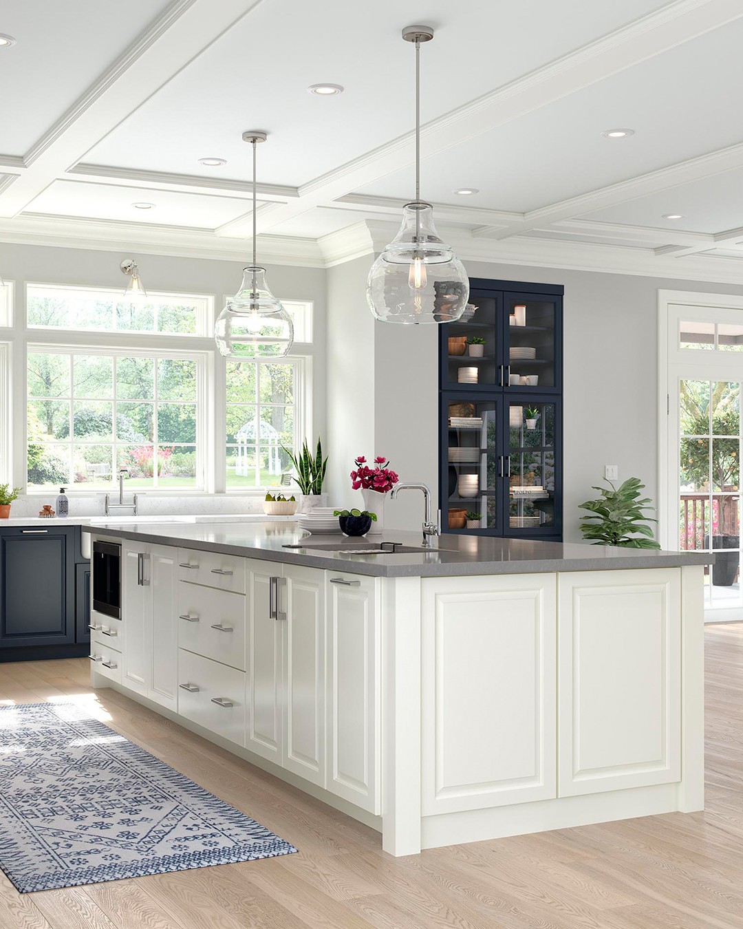 Painted Navy Kitchen